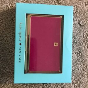 BRAND NEW Kate Spade “B” business card holder